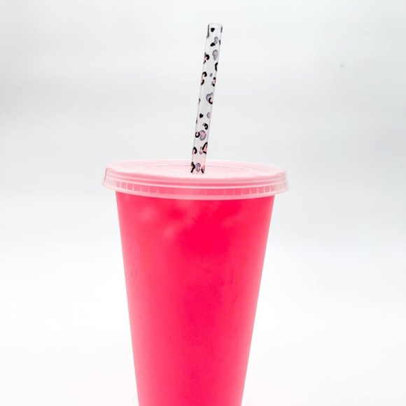 Leopard Heart Reusable Straws - 10 pack - Picture 2 of 4